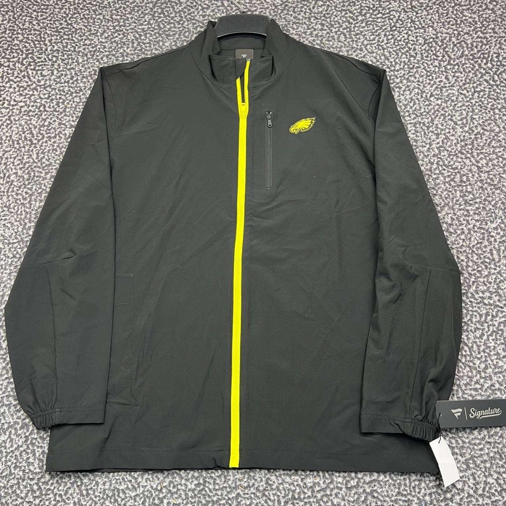 Philadelphia Eagles Windbreaker Jacket Men Large Fanatics Signature Full Zip New